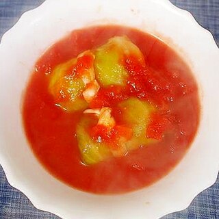 ホールトマト缶でロールキャベツのトマト煮込み